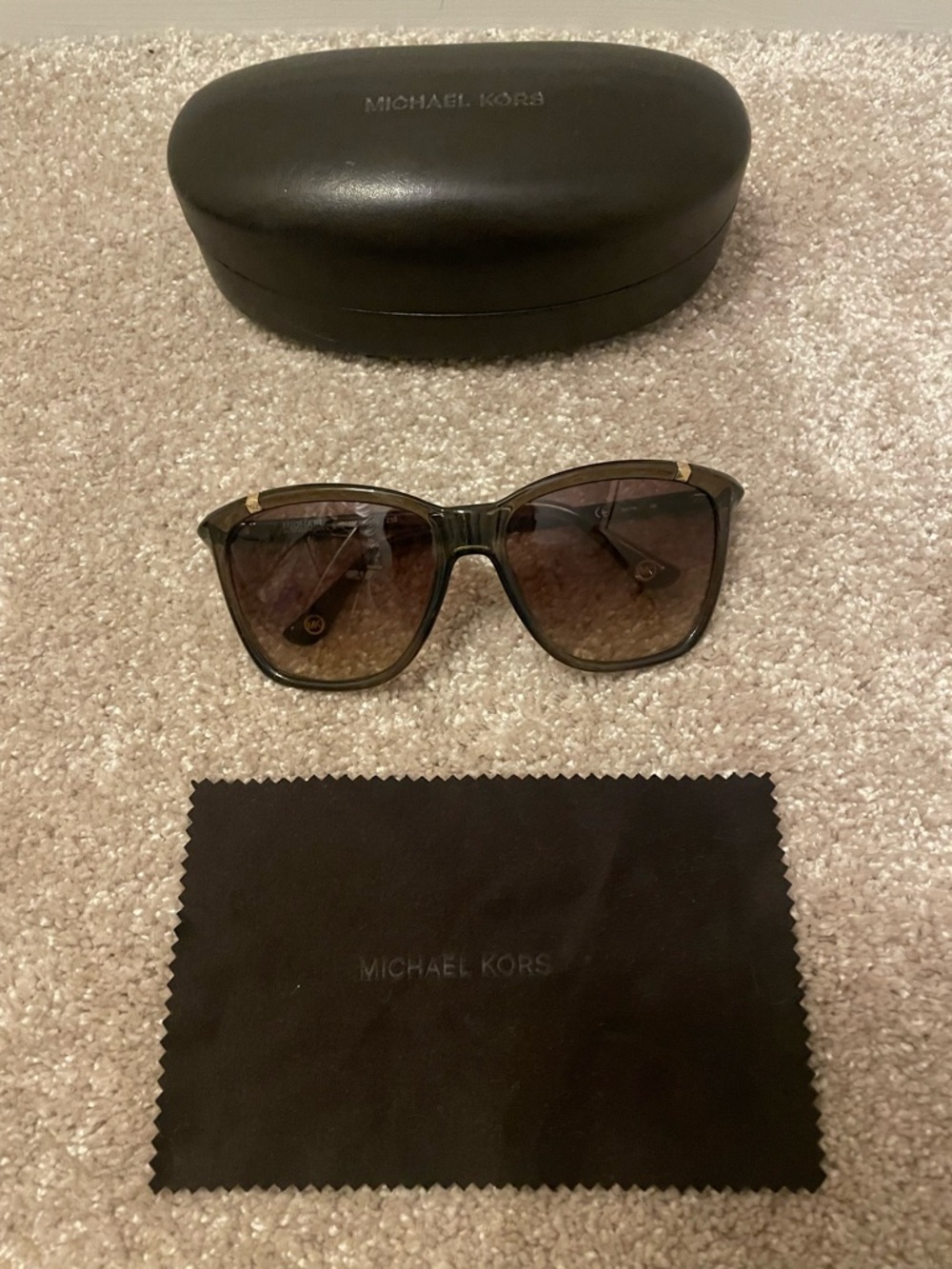 Michael Kors Brown Gradient Women's Sunglasses with Gold Accents